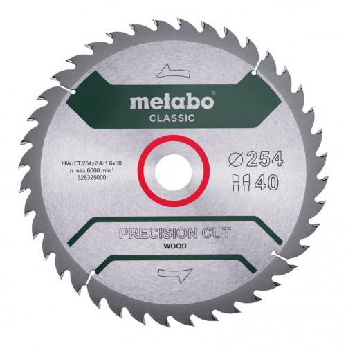 Metabo 2021 Freisteller Kreissaegeblatt-precision-cut-wood-classic-254x30-mm-Zaehnezahl-40-Wechselzahn-20 628325000