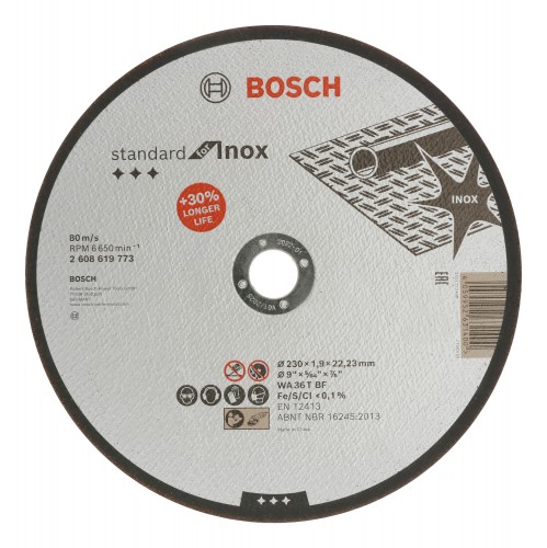 Bosch 2024 Freisteller Standard-for-Inox-Trennscheibe-gerade-230-mm 2608619773