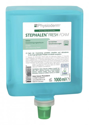 Physioderm 2020 Freisteller Stephalen-Fresh-Foam-1000-ml-Neptuneflasche-Handreingiungsschaum-mild