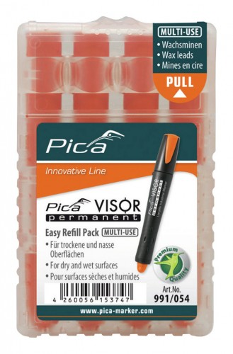 Pica 2020 Freisteller Minen-Set-Permanentmarker-VISOR-Industrial-orange