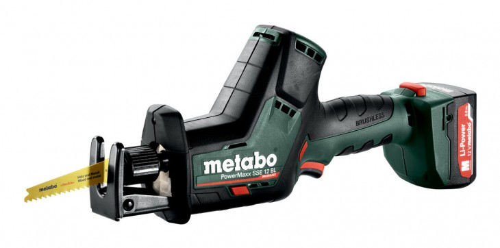 Metabo 2020 Freisteller PowerMaxx-SSE-12-BL-Akku-Saebelsaege-2x-2-0-Ah-Li-Ion-Kunststoffkoffer 602322500