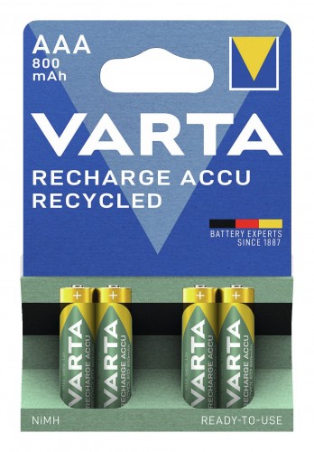 Varta 2022 Verpackung RECHARGE-ACCU-AAA-800-mAh-4er-Blister 56813101404