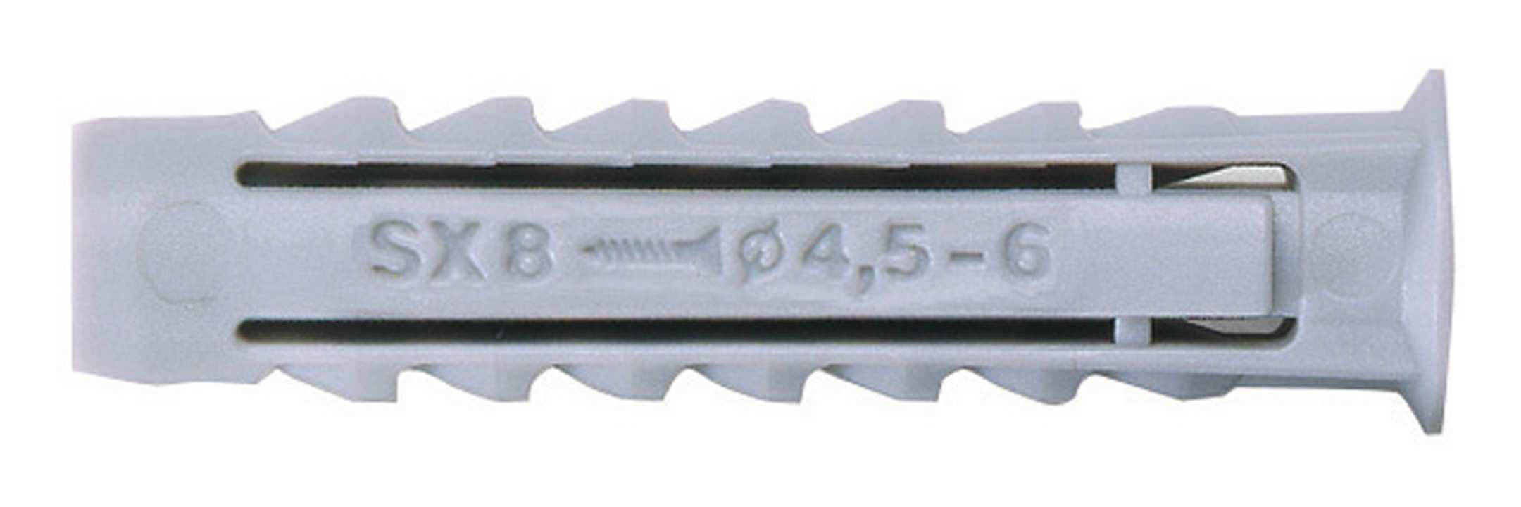 FISCHER 024828 SX 8x65mm Spreizdübel ohne Rand Dübel Universaldübel Nylondübel 