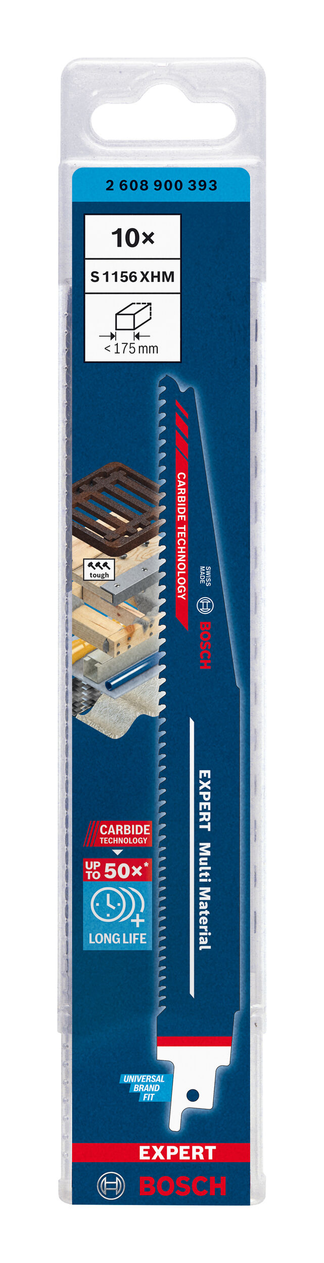 Säbelsägeblatt 1156 | S 10er-Pack XHM Metal Bosch Carbide 2608900393 for - Wood Progressor and Expert Zubehör