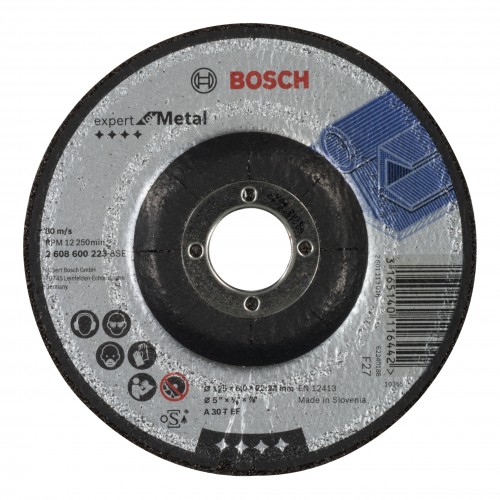 Bosch 2022 Freisteller Zubehoer-Expert-for-Metal-A-30-T-BF-Schruppscheibe-gekroepft-125-x-22-23-x-6-mm 2608600223