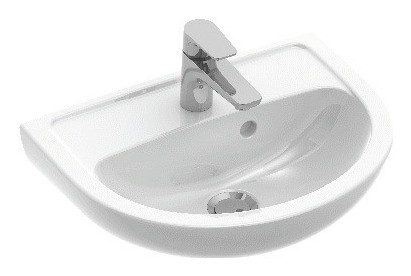 Gustavsberg 2021 Freisteller Saval-2-0-Handwaschbecken-45-x-34-cm-weiss-Hahnloch-Ueberlauf