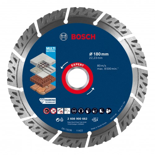 Bosch 2022 Freisteller EXPERT-MultiMaterial-Diamanttrennscheiben-180-x-22-23-x-2-4-x-12-mm-grosse-Winkelschleifer-Spannmutter 2608900662 1