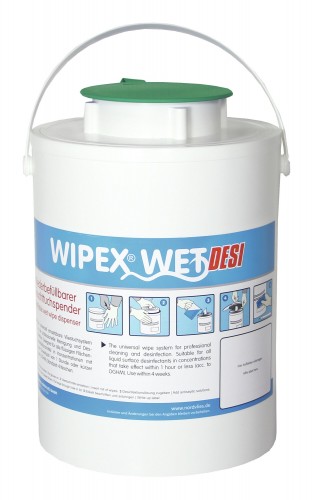 Wipex 2022 Freisteller Feuchttuchspender-Wet-Desi-gruen-Kunststoff 999914