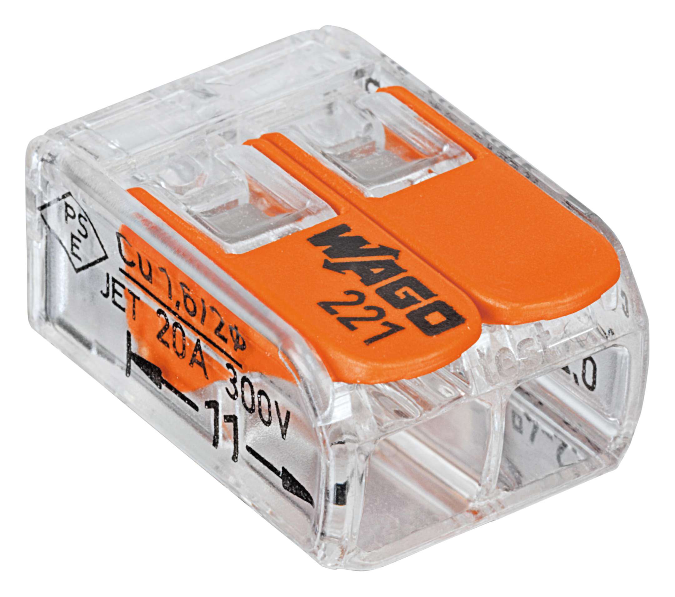 Wago-Compact-Klemme 2 x 0,2-4qmm transparent
