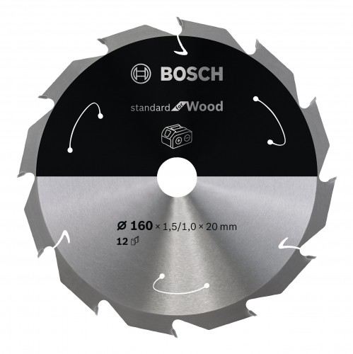 Bosch 2022 Freisteller Akku-Kreissaegeblatt-Standard-for-Wood-160-x-1-5-1-x-20-12-Zaehne 2608837675