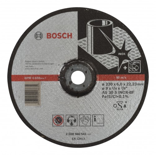 Bosch 2022 Freisteller Zubehoer-Expert-for-Inox-AS-30-S-INOX-BF-Schruppscheibe-gekroepft-230-x-22-23-x-6-mm 2608600541