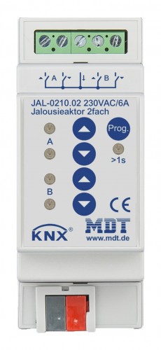 MDT 2020 Freisteller Jalousieausgang-KNX-REG-2f-10A-Handbedienung-Bussystem-KNX JAL-0210-02