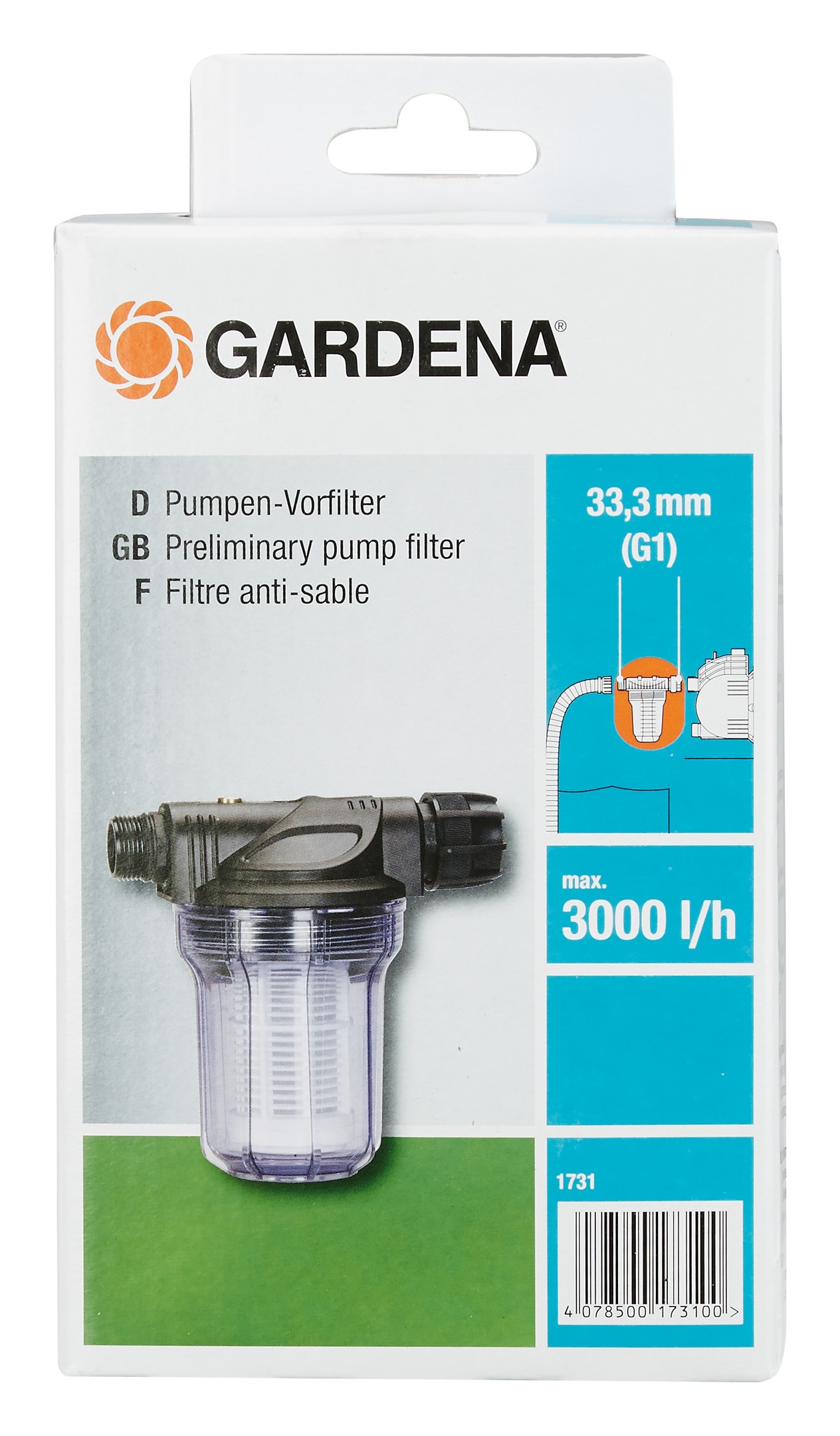 GARDENA Gardena Pumpen-Vorfilter für Wasserdurch…