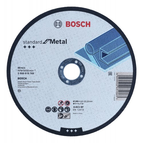 Bosch 2024 Freisteller Standard-for-Metal-Trennscheibe-gerade-180-mm-22-23-mm 2608619769