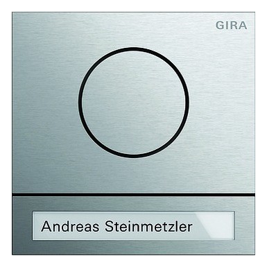 Gira 2020 Freisteller Sprachmodul-Bus-1RT-System-106-edelstahl-B106-5xH106-5mm 5565920