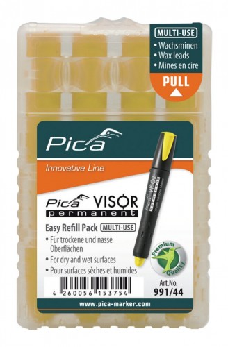 Pica 2020 Freisteller Minen-Set-Permanentmarker-VISOR-Industrial-gelb