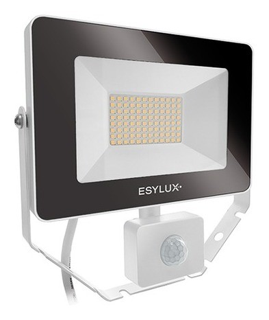 Esylux 2020 Freisteller LED-Strahler-30W-OFL-AFL-BASIC-3000K-weiss-1-LED-IP65-matt-Konverter-breitstrahlend-Bewegungsmelder EL10810848