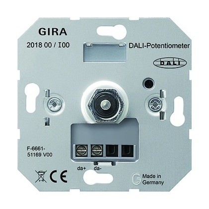 Gira 2017 Foto Dali-Potentiometer-Unterputz-DALI-Dreh-Druckknopf-16V-2mA 201800