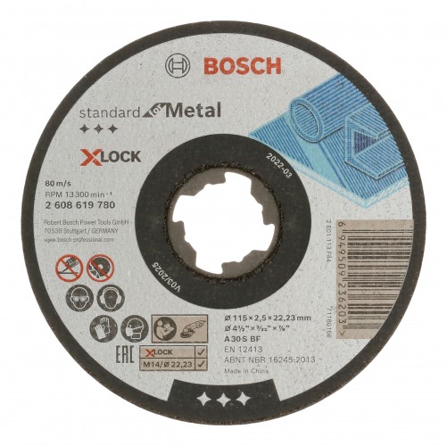 Bosch 2024 Freisteller X-LOCK-Standard-for-Metal-Trennscheibe-gerade-115-mm 2608619780