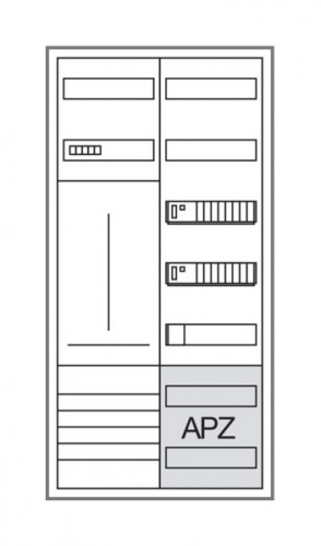 Hager 2017 Zeichnung Komplettschrank-1Z-Aufputz-Unterputz-teilversenkt-1-stoeckig-2Feld-IP44-Sammelschiene-5p-1100x550x205mm ZB323T15B