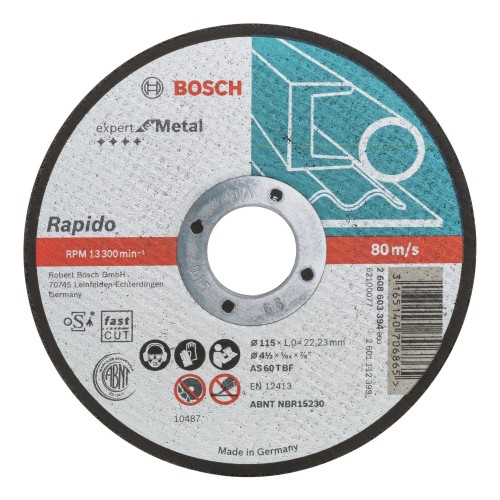 Bosch 2022 Freisteller Zubehoer-Expert-for-Metal-Rapido-AS-60-T-BF-Trennscheibe-gerade-115-x-1-mm 2608603394