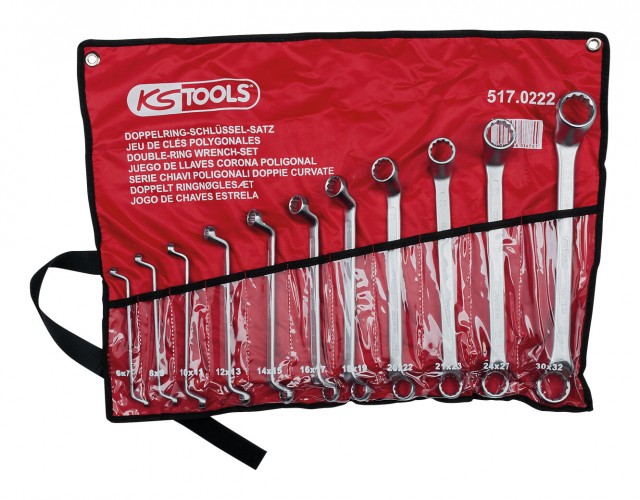 KS-Tools 2020 Freisteller Doppel-Ringschluessel-Satz-gekroepft-11-teilig-6-32-mm 517-0222