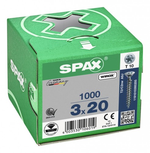 Spax 2023 Freisteller Senkkopfschraube-T-STAR-3-x-20-17-Wirox-HP 1191010300205 1