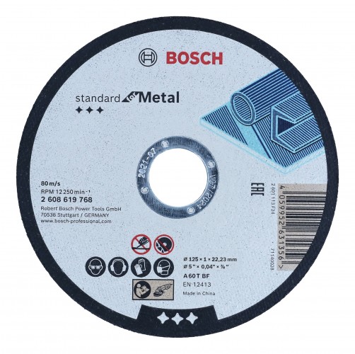Bosch 2024 Freisteller Standard-for-Metal-Trennscheibe-gerade-125-mm-22-23-mm 2608619768