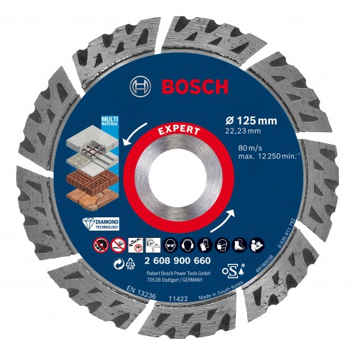Bosch 2022 Freisteller EXPERT-MultiMaterial-Diamanttrennscheiben-125-x-22-23-x-2-2-x-12-mm-kleine-Winkelschleifer 2608900660
