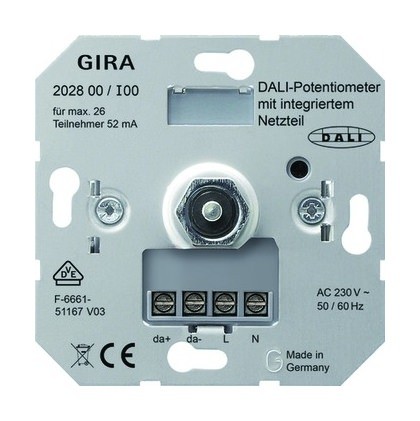 Gira 2017 Foto Dali-Power-Potentiometer-Unterputz-DALI-Dreh-Druckknopf-230V-52mA 202800