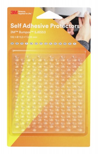 3M 2020 Freisteller Bumpon-132-Stueck-Elastikpuffer-Transparent-11-x-3-05-mm