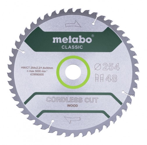 Metabo 2023 Freisteller Saegeblatt-cordless-cut-wood-classic-254x30mm-Zaehnezahl-48-Wechselzahn-5 628690000