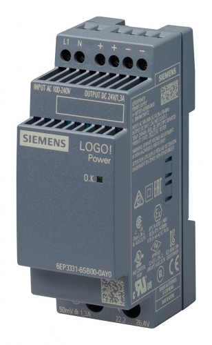 Siemens 2020 Freisteller Gleichstromversorgung-REG-24V-31-2W-1-3A-85-264VUC-geeignet-Reiheneinbau-2TE 6EP33316SB000AY0