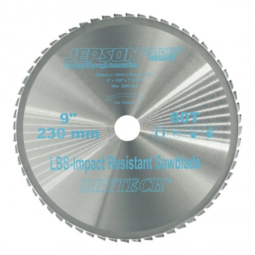Jepson 2023 Freisteller HM-Saegeblatt-Drytech-D230-x-25-4-x-1-4-mm-60Z-Stahl-duennwandig-LBS-schockresistent 72223060
