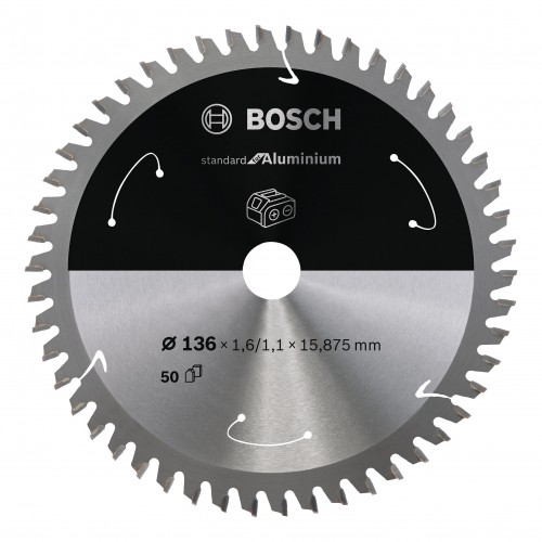 Bosch 2022 Freisteller Akku-Kreissaegeblatt-Standard-for-Aluminium-136-x-1-6-1-1-x-15-875-50-Zaehne 2608837753