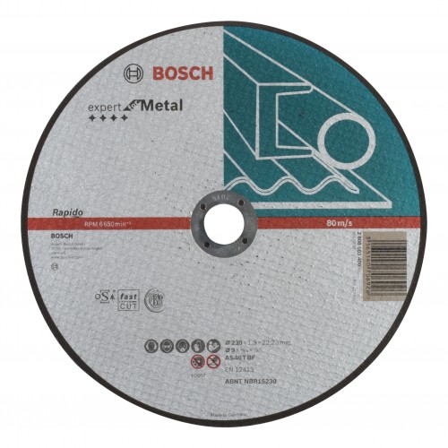 Bosch 2022 Freisteller Zubehoer-Expert-for-Metal-Rapido-AS-46-T-BF-Trennscheibe-gerade-230-x-1-9-mm 2608603400