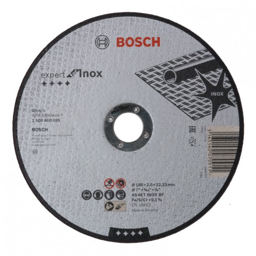 Bosch 2022 Freisteller Zubehoer-Expert-for-Inox-AS-46-T-INOX-BF-Trennscheibe-gerade-180-x-2-mm 2608600095