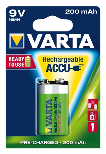 Varta 2017 Foto Batterie-Rechargable-9V-E-Block-Accu-200mAh 56722101401