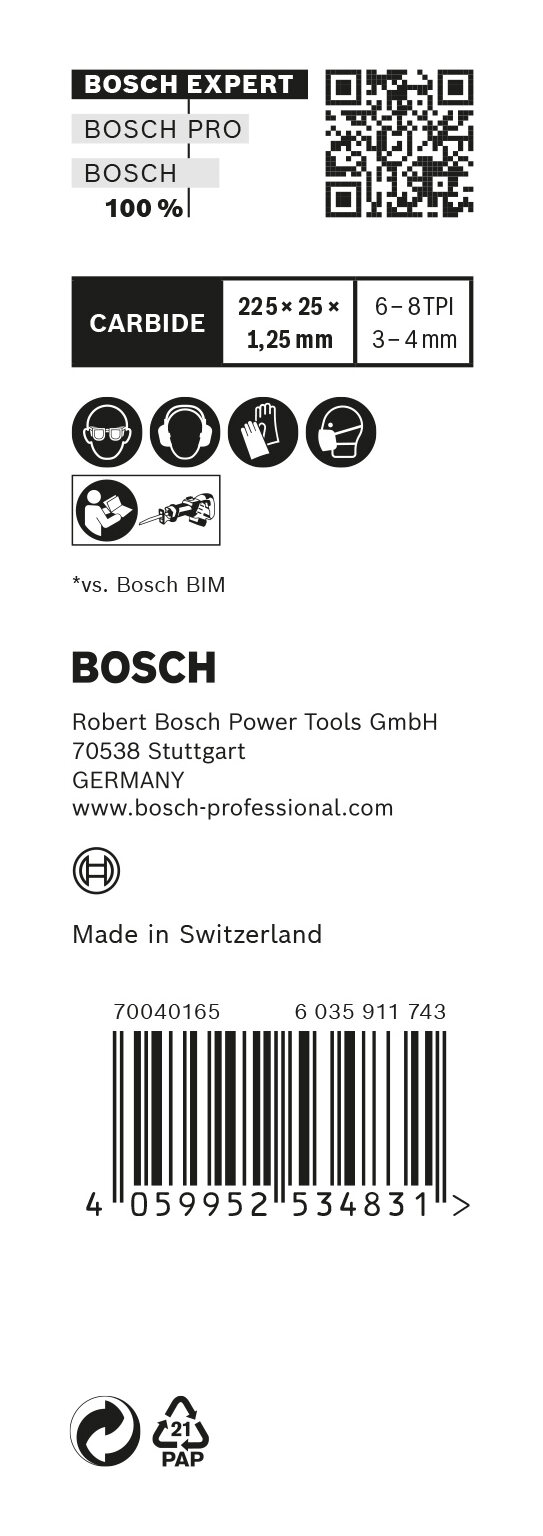 Bosch Zubehör Expert S 1156 XHM Carbide Progressor for Wood and Metal  Säbelsägeblatt - 10er-Pack | 2608900393