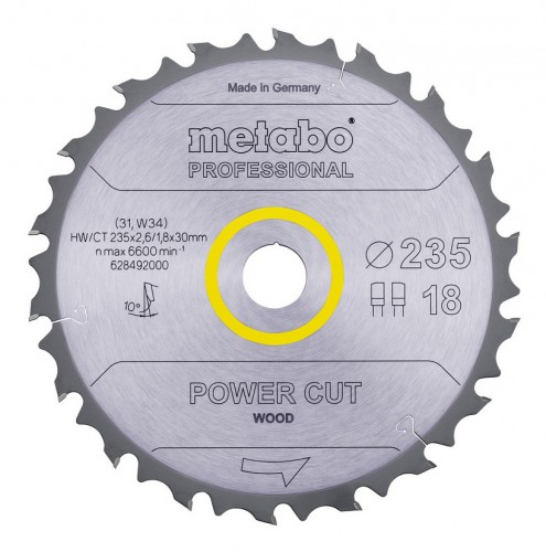 Metabo 2020 Freisteller Kreissaegeblatt-power-cut-wood-professional-235x30-Zaehnezahl-18-FZ-FA-10 628492000