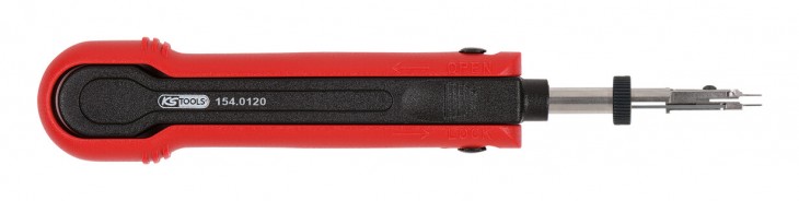 KS-Tools 2020 Freisteller Entriegelungswerkzeug-Flachstecker-Flachsteckhuelsen-2-8-mm-KOSTAL-SLK-2-fach-verstellbar 154-0120