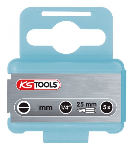 KS-Tools 2020 Freisteller 1-4-Edelstahl-Bit-Schlitz-25-mm 910-22 1