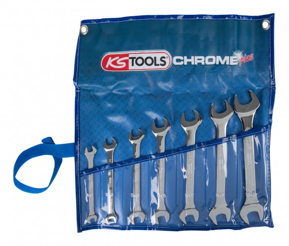 KS-Tools 2020 Freisteller CHROMEplus-Doppelmaulschluessel-Satz-7-teilig 518-0747