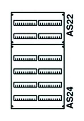 Striebel 2017 Zeichnung Verteilerfeld-12TE-12xDIN-500x900x160mm-Ausschnitt-Montageplatte 2V2A