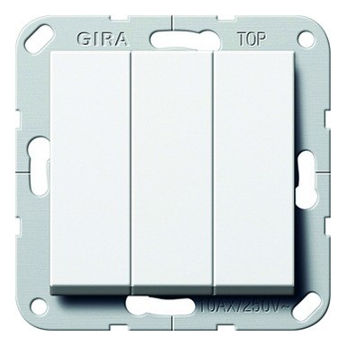 Gira 2020 Freisteller Wipptaster-reinweiss-3S-Unterputz-System-55-IP20 284403
