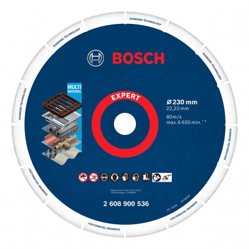 Bosch 2022 Freisteller EXPERT-Diamond-Metal-Wheel-Trennscheibe-230-x-22-23-mm-grosse-Winkelschleifer-Spannmutter 2608900536 2