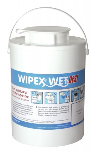 Wipex 2022 Freisteller Feuchttuchspender-Wet-Desi-weiss-Kunststoff 999911