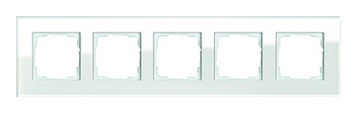 Gira 2020 Freisteller Rahmen-5f-weiss-Esprit-Glas-geeignet-Unterputz-Installation 021512