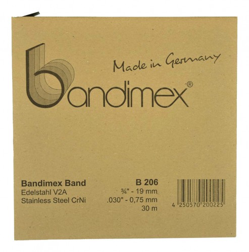 Bandimex 2020 Freisteller Stahlband-V2A-Edelstahl-Rolle-a-30m