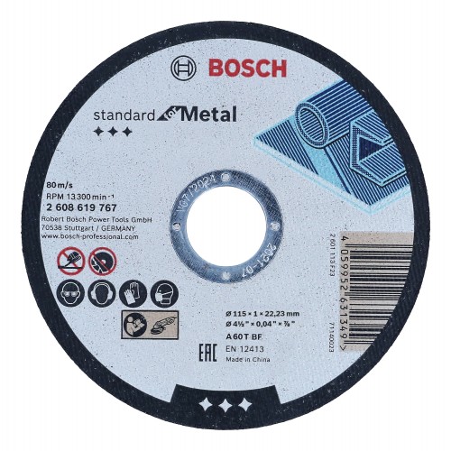 Bosch 2024 Freisteller Standard-for-Metal-Trennscheibe-gerade-115-mm-22-23-mm 2608619767